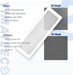 Dust Filter PC 360mm x 120 mm Magnetic Fan Dust Mesh for Computer Cooler/PSU/Routers, PVC 50 Mesh PC Case Screen Dustproof Vent Filter Cover Fan Grills (PVC, 120 * 360mm, 4pcs, White)