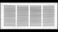 HVAC Premium 24" X 10" Steel Return Air Filter Grille for 1" Filter - Fixed Hinged - HVAC DUCT COVER - Flat Stamped Face - White [Outer Dimensions: 26 5/8" X 12 5/8"]