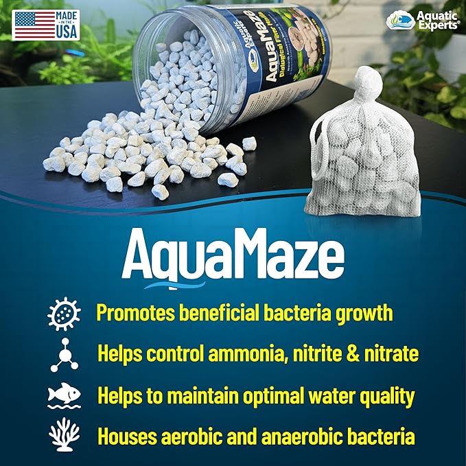 Aquatic Experts AquaMaze Aquarium Bio Media – 500 mL for Freshwater & Saltwater Tanks, Compatible with Canister, Sump & HOB Filters