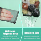 AQUANEAT 10pcs Aquarium Filter Media Bags, Fish Tank Coarse Mesh Bags with Plastic Zipper for Activated Carbon (3" x 4")