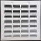 HVAC Premium 24 x 26 Duct Opening Steel Return Air Filter Grille, for 1-inch Filter, Removable Door, Flat Stamped HVAC Vent Cover Grille, Outer Dimensions 26.5 x 28.5