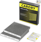 2 Pack Cabin Air Filter w/Activated Carbon for Honda Accord 2003–2022, Civic 2006–2015, CR-V 2007–2016, Odyssey 2005–2017, Pilot 2009–2022, Ridgeline 2006–2025, Acura MDX 2007–2020 and More