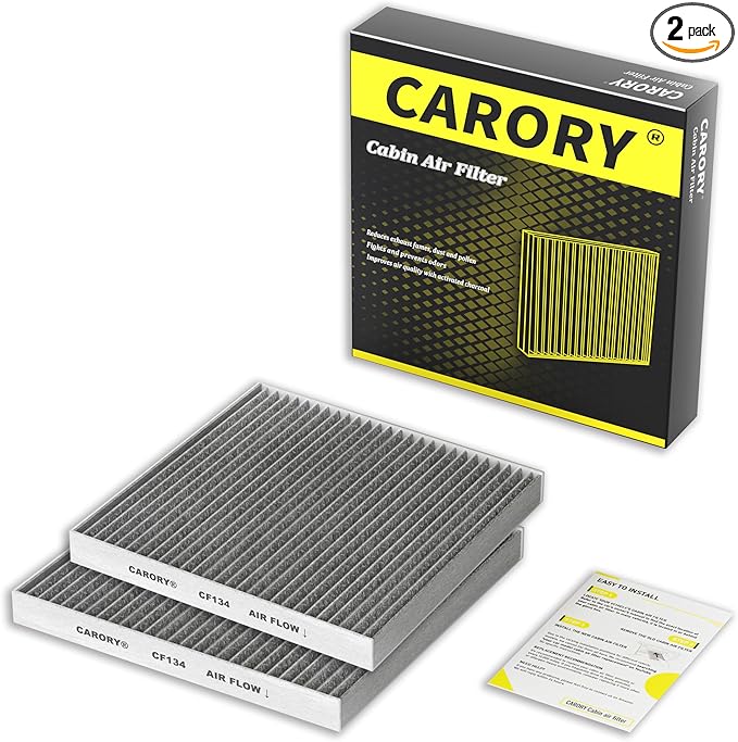 2 Pack Cabin Air Filter w/Activated Carbon for Honda Accord 2003–2022, Civic 2006–2015, CR-V 2007–2016, Odyssey 2005–2017, Pilot 2009–2022, Ridgeline 2006–2025, Acura MDX 2007–2020 and More