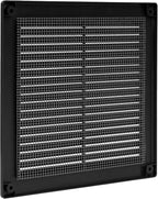 Vent Systems 6" x 6" Inch (Opening Dimensions) - Pack of 50 - Plastic Black Soffit Vent Cover - Flat Square Air Vent Grille - Air Vent Deflector - HVAC 8" x 8" Inch (Overall Dimensions)