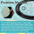 Diaphragm Gasket, Fit for Hayward Perflex DECX5000G, EC40AC,EC50,EC50C,EC50A,EC50AC Series Extended DE Filter, W/ECX1014A Bump Shaft Kit ECX1011 ECX9611246 ECX1014, Part NO. HAY-051-1507,EC-50C,EC-40C