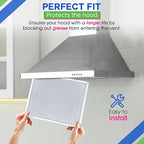 Bagean Stove Hood Vent Filter 9.87" x 11.62" 97007894 Compatible with Broan Range Hood Filter Replacement - Fit's Nutone Kitchen Exhaust Fan Screen - Blocks Grease & Filters Over Oven Air (1-Pack)