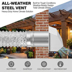 8 Inch Vent Covers for Wall, Galvanized Steel Dryer Vent Cover Outside with Screen, Dryer Vent Wall Plate for Dryer Exhaust Vent, External Extractor for House Ventilation&Outside Air Exhaust