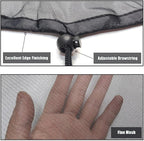4 Pcs Rain Barrel Mesh Cover, 39.4 inch Water Collection Bucket Net with Adjustable Drawstring, Filter Screen for Outdoor Garden Rain Barrel Accessories, Prevent Fallen Leaves From Entering The Bucket