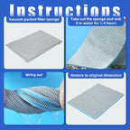 AQUANEAT Aquarium Filter Sponge 8-Layer Filter Media Pad, Cut-to-Size Foam Floss for Fish Tank Sump Pond (16" x 12" x 0.6")