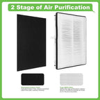 MD1-0022 Replacement Filter, Compatible with Vornado Air Purifier Models AC300, AC350, AC500, AC550, PCO200, PCO300 and PCO500, 2 HEPA Filter MD1-002 + 4 Pre-Filter MD1-0023