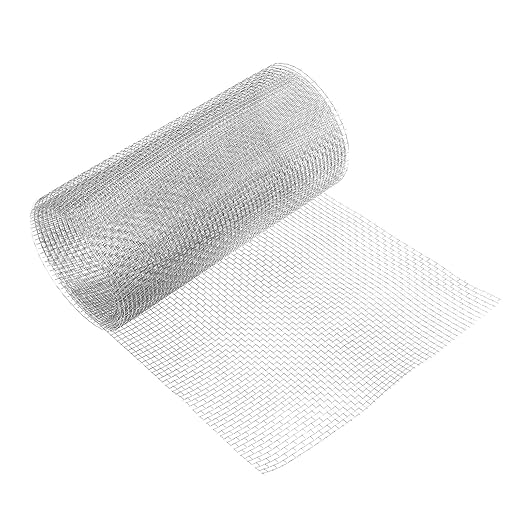 uxcell 5 Mesh 79" x 12" Woven Wire Mesh, 304 Stainless Steel Air Vent Filter Screen, Window Screen Mesh for DIY Projects Vents Cover Filtration Animals Fence