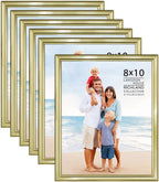 Langdon House 8x10 Picture Frames Set (Gold, 6 Pack) Distinguished Edging for Classic Style, Richland Collection