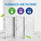 LotFancy 12x24x1 Air Filter MERV 13 6-Pack, Electrostatic Pleated HVAC Furnace Air Filter, Captures Pet Dander Smog Smoke, Actual Size: 11.75"x23.75"x0.75"