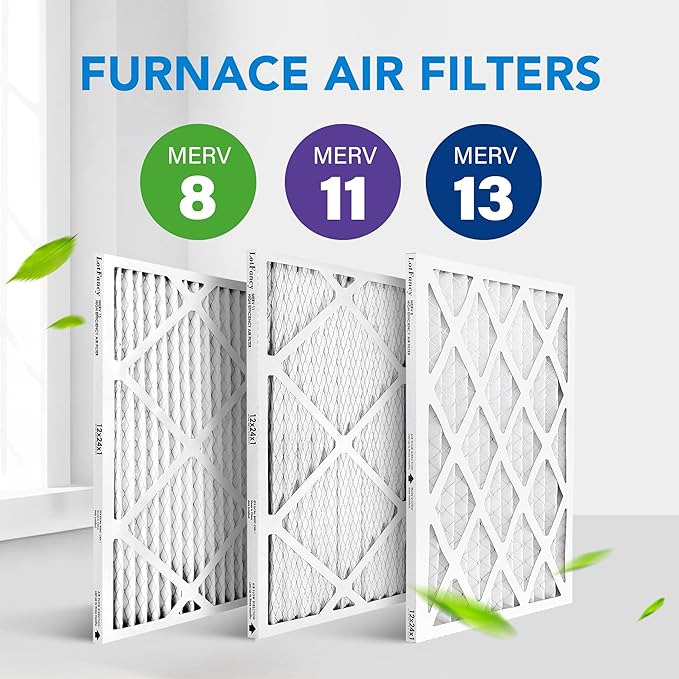 LotFancy 12x24x1 Air Filter MERV 11 4-Pack, Electrostatic Pleated AC Furnace Air Filter, Captures Dust, Smog & Pet Dander, Actual Size: 11.75"x23.75"x0.75"