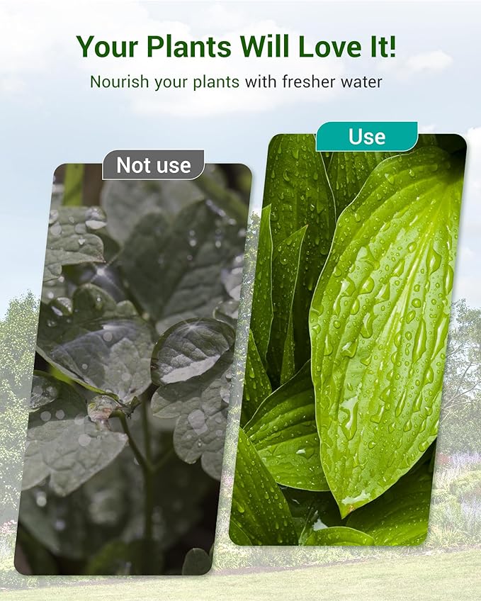 AQUA CREST Garden Hose Water Filter for Plants, Greatly Reduces Chlorine, Odor, Improve Plants Health, Ideal for Organic Gardening, Farming and Pets, 4 Pack with 2 Hose Protector