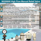 Air Relief Valve with Pool Filter Pressure Gauge, Air Relief Valve Highly Compatible with Pool Filters and Pumps