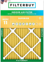 Filterbuy 14x18x1 Air Filter MERV 11 Superior Pet & Allergy Defense (1-Pack), Electrostatic Pleated HVAC AC Furnace Filters Replacement, Made in USA (Actual Size: 13.50 x 17.50 x 0.75)