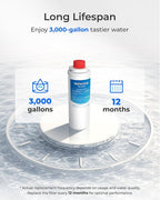 [With Chip] Waterdrop W283-R Replacement for Elkay® 51300C, Compatible with Elkay® ezH20® and Halsey Taylor® Bottle Filling Stations, NSF/ANSI 42, Reduces Chlorine, Bad Taste & Odor, 3 Pack