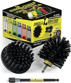 BBQ Grill and Smoker Cleaning Supplies - Nylon Grill Brush for Drill Set with Extension - Household Cleaning Electric Spin Scrubber - Industrial Cleaning Tools - Alternative to Wire Brush for Drill