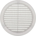 Vent Systems 6" Inch (Opening Dimensions) - Pack of 5 - White Soffit Vent Cover - Plastic Round Air Vent Grille - Built-in Mesh Screen - HVAC Register Louver for Bathroom, Home, Kitchen