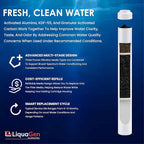 LiquaGen Activated Alumina + Carbon + KDF-55 Replacement Water Filter Cartridge – Helps Manage Fluoride, Chlorine & Taste, Refillable 2.5" x 10", 2.5" x 20", 4.5" x 10", 4.5" x 20" (2, 2.5" x 20")