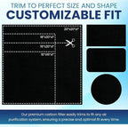 Cut To Fit Air Filter - Carbon Pad Pre Filter forAir Purifiers, AC, Furnace, Trash Cans and Dust, 1/6" thick, 16" x 48" Sheets - 1 Pack