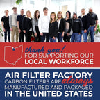 Air Filter Factory WB02X10700 Stove Vent Combo Filter Replacement For GE Range Hood Grease Mesh Charcoal Carbon Kitchen Fan Filter 10.5" X 9" 2-Pack