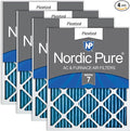 Nordic Pure 16x16x1 (Actual Size: 15 3/4 x 15 3/4 x 3/4) Pleated MERV 7 Air Filters 4 Pack