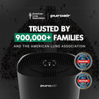 PuroAir 240 HEPA Air Purifiers for Home Large Rooms - Covers Up To 1,000 Sq Ft - Filters Up To 99.9% of Pollutants, Smoke, Pollen, Dust - Quiet HEPA Air Filter - Air Purifiers for Bedroom (2 Pack)