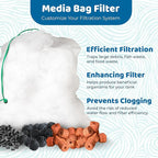 SunGrow Catappa Leaf Filter Bags, 10 Mesh Bags for Carbon Media, Durable Drawstring Bio Media Bags for Fish Tank Filters, Aquarium Fine Nylon Bags for Activated Carbon, Biosphere, or Ceramic Rings