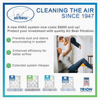 16x25x3 TRION Air Bear Cub Pleated HVAC Air Filter MERV 13 (4-Pack) (Actual Size: 15.75 x 24.75 x 3.06 Inches)