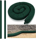 2 Pcs Sediment Filter Erosion Control Blanket Silt Fence Sock with Stuffers Drain Stormwater Sediment Filter for Erosion Control and Storm Drain Protection (Green)