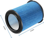 VF5000 Replacement Vacuum Filter 3 Layer Pleated with High Efficiency Particle Air Filter Material Compatible with Rigid Shop Vac 6-20 Gallon Wet Dry Vacuums (2 Packs)