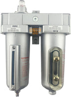 1/2" NPT HEAVY DUTY Industrial Grade 2 Stages Coalescing Filter Desiccant Dryer System For Compressed Air Lines, Metal Bowls, Great For Paint Spray And Plasma Cutter