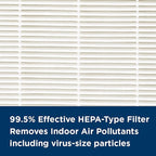 AprilAire RF09550C Clean HEPA-Type Air Purifier Replacement Filter for Portable Room Air Purifier Model 9550, Captures Dust & Odors, Ozone Free
