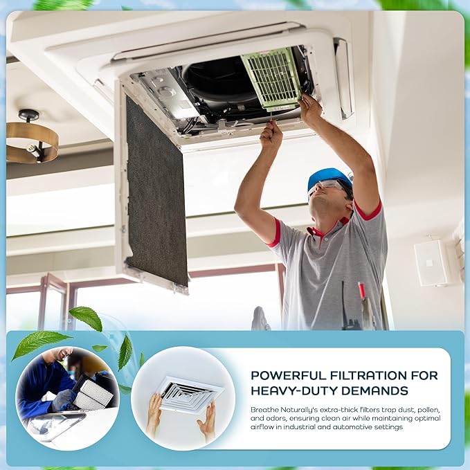 Breathe Naturally - Carbon Filters Compatible with Idylis F AC-38 Series Air Purifiers - Made for Idylis F AC-38/560885 Series - Made in USA - Odor Control for Air Purifiers(4 Pack Carbon Filter)