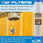 Applied Membranes Inc. 3-Stage Whole-House Water Filter Cartridge Replacements, 20-Inch Sediment, Carbon, and Heavy-Metal Filter Cartridges