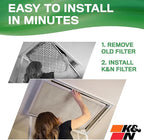 K&N 24X24X1 HVAC Furnace Air Filter, Lasts a Lifetime, Washable, Merv 13, the Last HVAC Filter You Will Ever Buy, Breathe Safely at Home or in the Office, HVC-13-12424