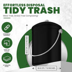 Utopia Kitchen Compost Bin for Kitchen Countertop, 1.3 Gallon Compost Bucket for Kitchen with Lid, Includes 1 Spare Charcoal Filter (Black)