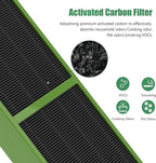 4 Pack FLT4825VO Toxin Clean True HEPA Replacement Filter B Compatible with AC4825 AC4825E AC4825W AC4300 AC4800 AC4900 AC4850 Air Cleaner Purifier with 8 Activated Carbon Pre-Filters