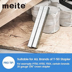 meite T-50 Staple Gun Staples, 5/16 Inch Heavy Duty Staples, Galvanized 20 Gauge 3/8 Inch Crown Staple for Upholstery, Construction, Furniture (10 Packs)