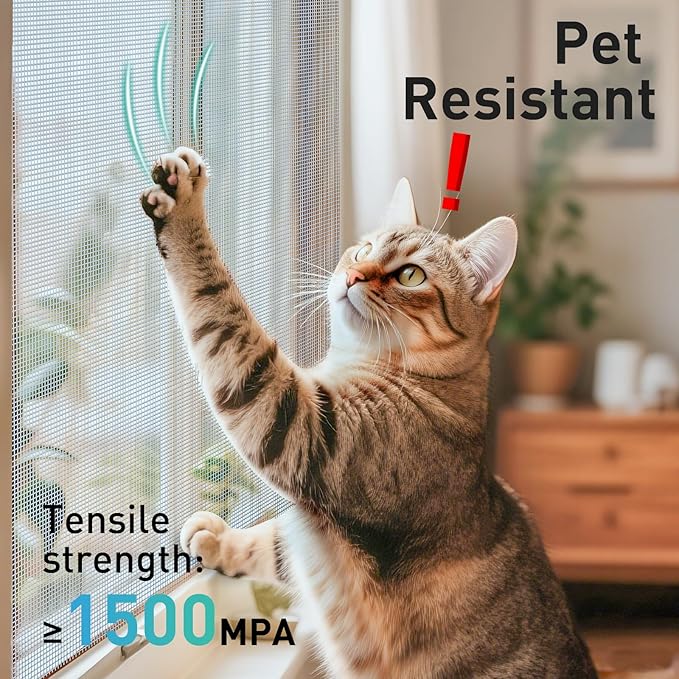304 Stainless Steel Mesh Window Screen Roll, 47IN x 16FT Silver Metal Window Screen Replacement,Window Screen Mesh for Window,Door,Patio,Pet,Vent,Filter,Porch,Cage and DIY Project (22 Mesh)