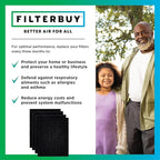 Filterbuy Activated Carbon Pre-Cut Filter HRF-A200 Replacement for Honeywell Air Purifier (4-Pack, Made in USA)