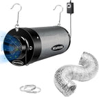 MELONFARM Air Filtration Kit 6", Built-in 14cm Fan Low Nois Carbon Filter with 12-Speed Controller, 8' Ducting, Cooling & Ventilation System for Grow Tents, Indoor Gardening, Hydroponics 6“x13.4"