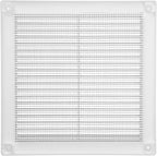 Vent Systems 4.5" x 4.5" Inch (Opening Dimensions) - Pack of 10 - White Plastic Soffit Vent Cover - Durable Square Air Vent Grille with Mesh Screen - Ventilation Grill Wall, Ceiling Indoor, Outdoor