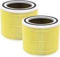 Core 300 Replacement Filter [Pet Care] Compatible with LEVOIT Core 300/Core 300S/Core-P350, 3-in-1 True HEPA Filter, High-Efficiency Activated Carbon, Part# Core 300-RF-PA, Yellow, 2 Pack