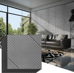 6 Pack Large Acoustical Wall Panels 23.6 x 23.6 Inches Acoustic Peel and Stick Self Adhesive 3D Wall Panel Sound Absorbing Art Decorative Acoustic Panel for Interior and Ceilings Soundproof
