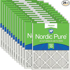 Nordic Pure 18x24x1 (Actual Size: 17 1/2 x 23 1/2 x 3/4) Pleated MERV 13 Air Filters 24 Pack