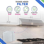 Bagean Stove Vent Filter 8x8 inch BCC024600 Compatible with Ventline Range Hood Filter Replacement for Kitchen Exhaust Fan - Aluminum Screen Blocks Grease & Filters Over Oven Air (1-Pack)