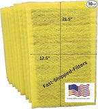 Fast-Shipped-Filters 10 Pack 12x24 Replacement Filter Pads Compatible with MicroPower Guard One Hour Air Cleaner Refill Yellow (10, Yellow, 14x24)
